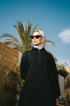 Hoodie Dress (Black)