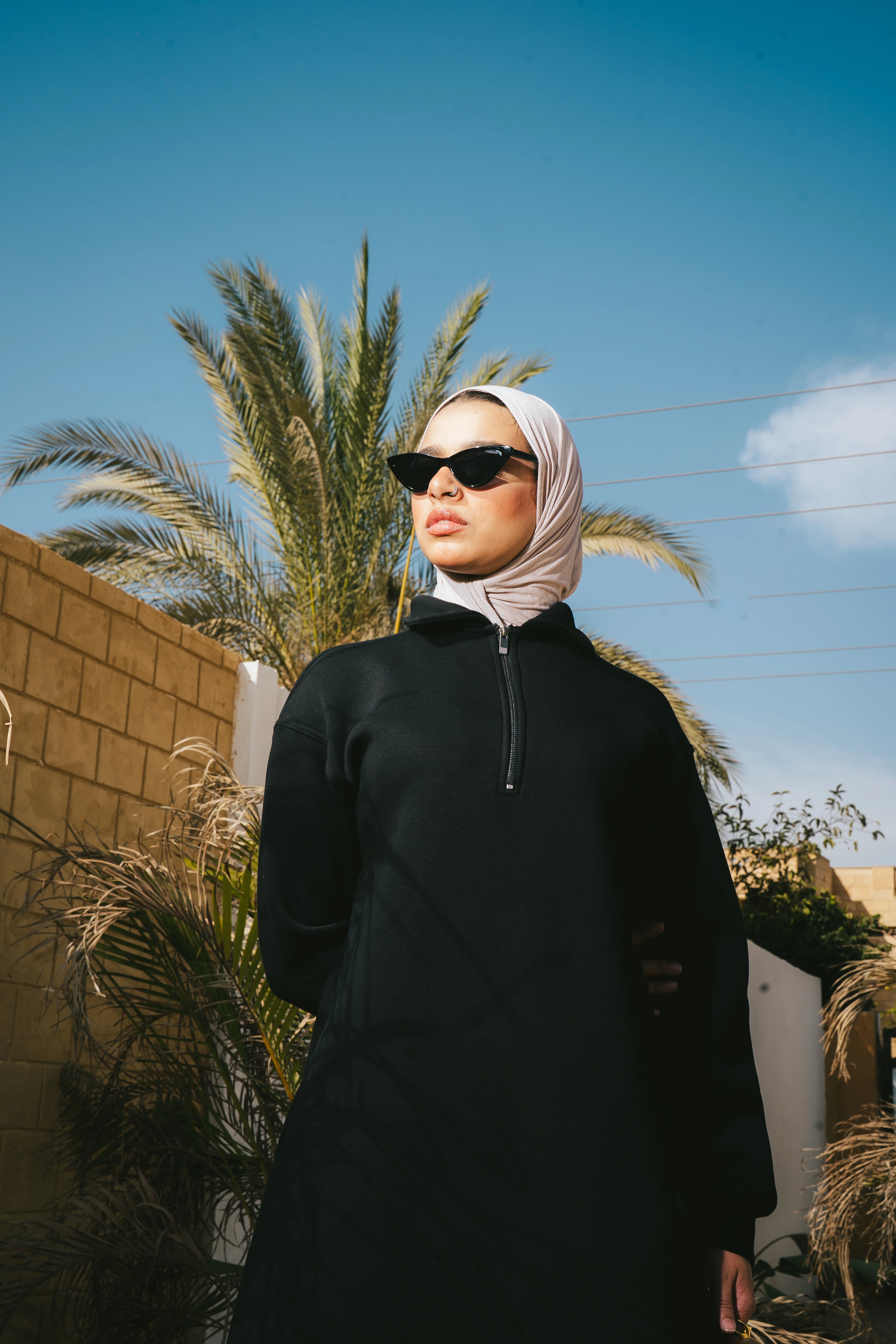 Hoodie Dress (Black)