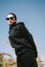 H-Neck Hoodie (Black)