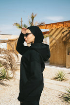 H-Neck Hoodie (Black)