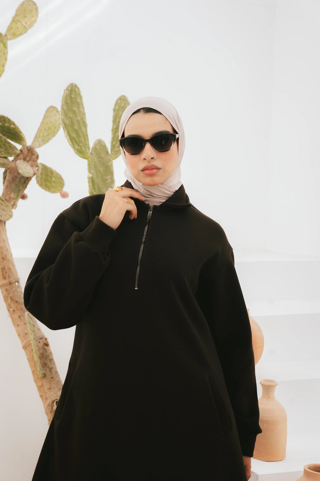 Hoodie Dress (Dark Brown)