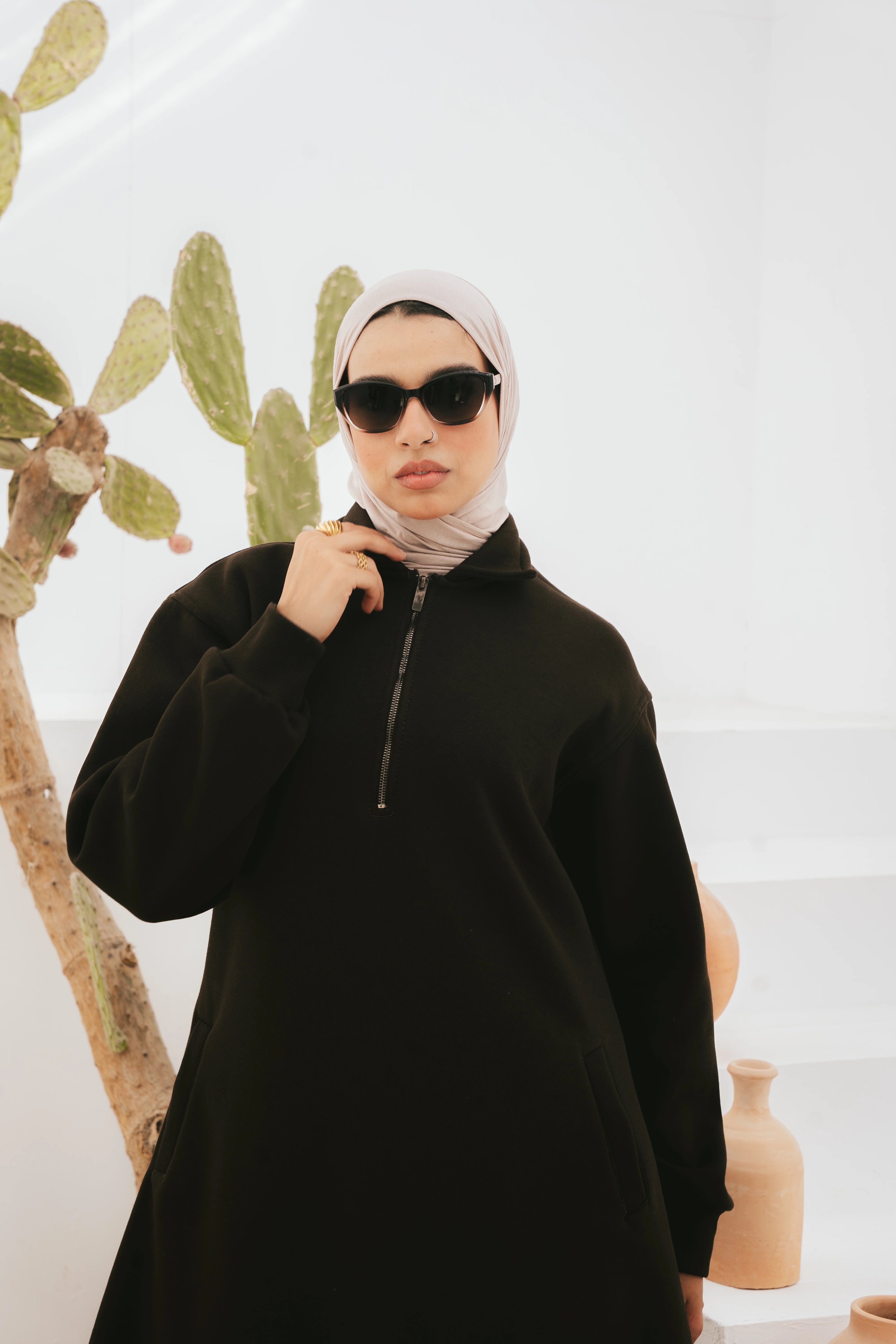 Hoodie Dress (Dark Brown)