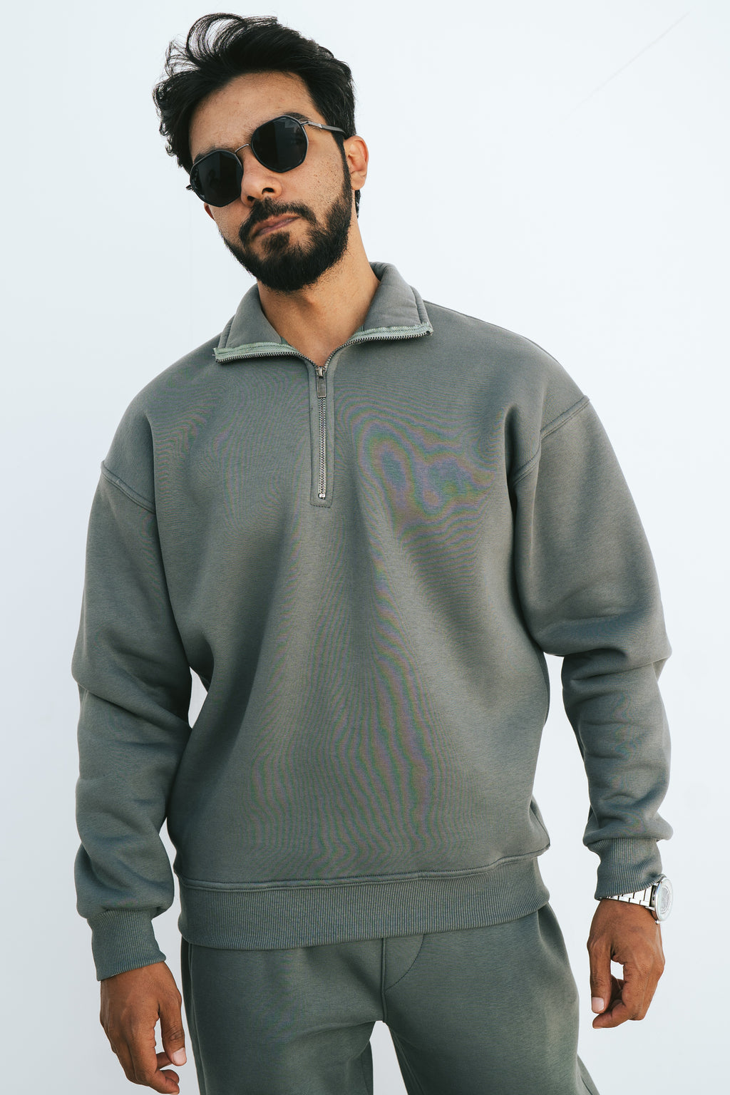 Half-Zip Sweatshirt (Forest Green)