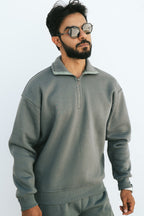 Half-Zip Sweatshirt (Forest Green)
