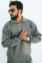 Half-Zip Sweatshirt (Forest Green)
