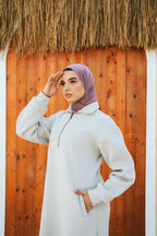 Hoodie Dress (Light Gray)