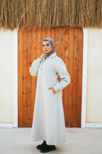Hoodie Dress (Light Gray)