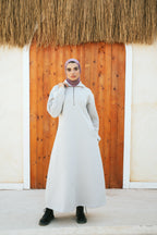 Hoodie Dress (Light Gray)