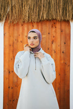 Hoodie Dress (Light Gray)