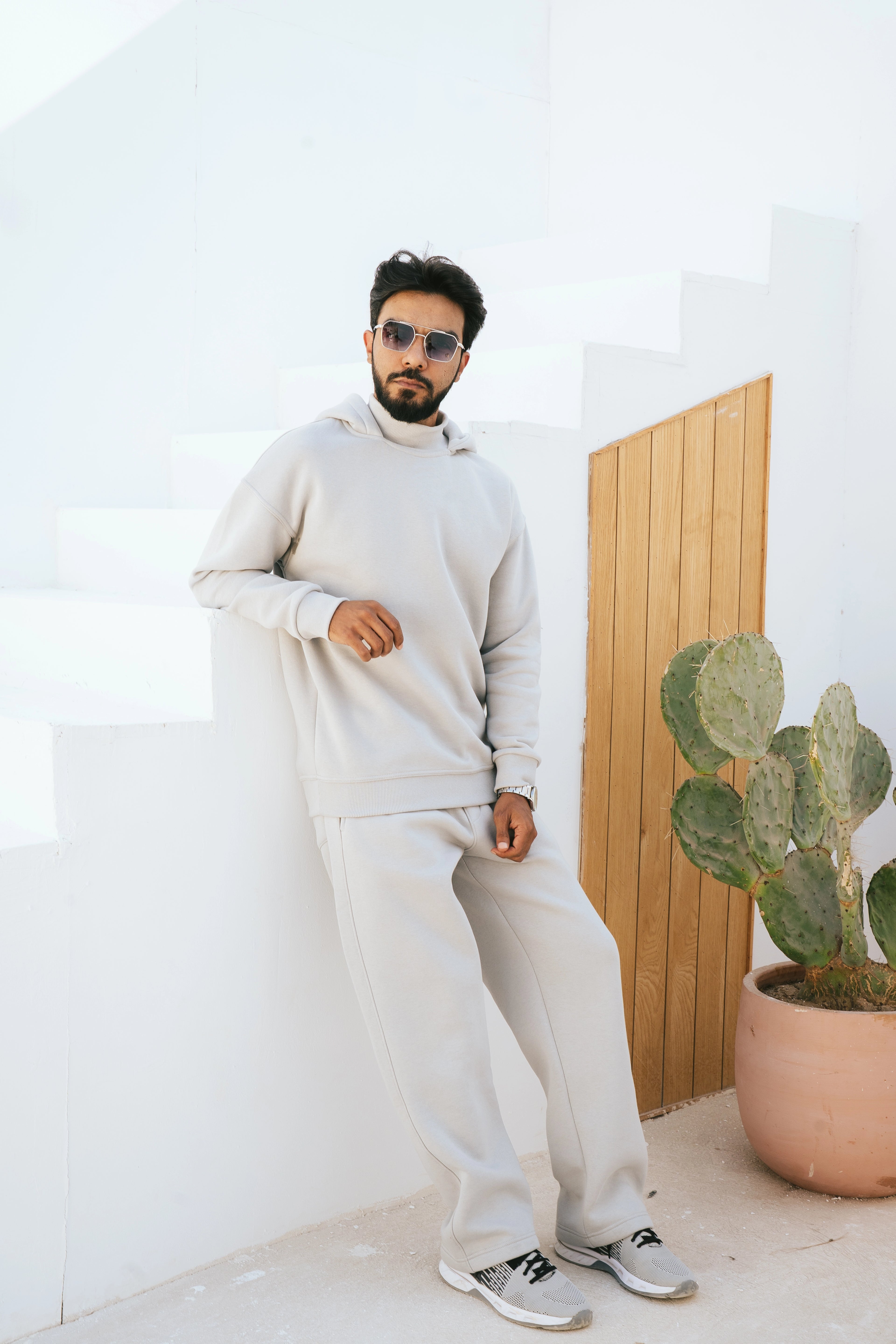 H-Neck Hoodie (Light Gray)