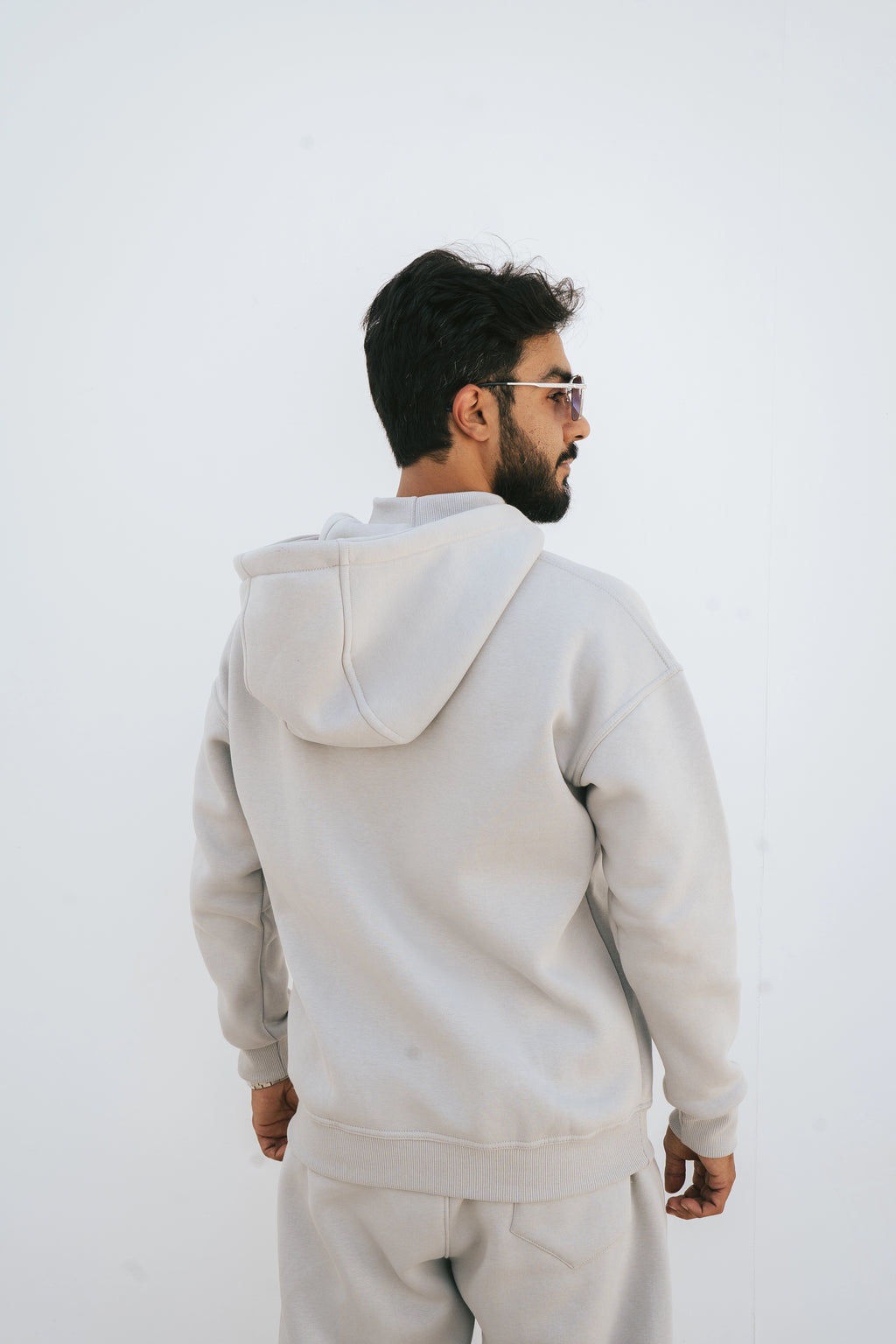 H-Neck Hoodie (Light Gray)