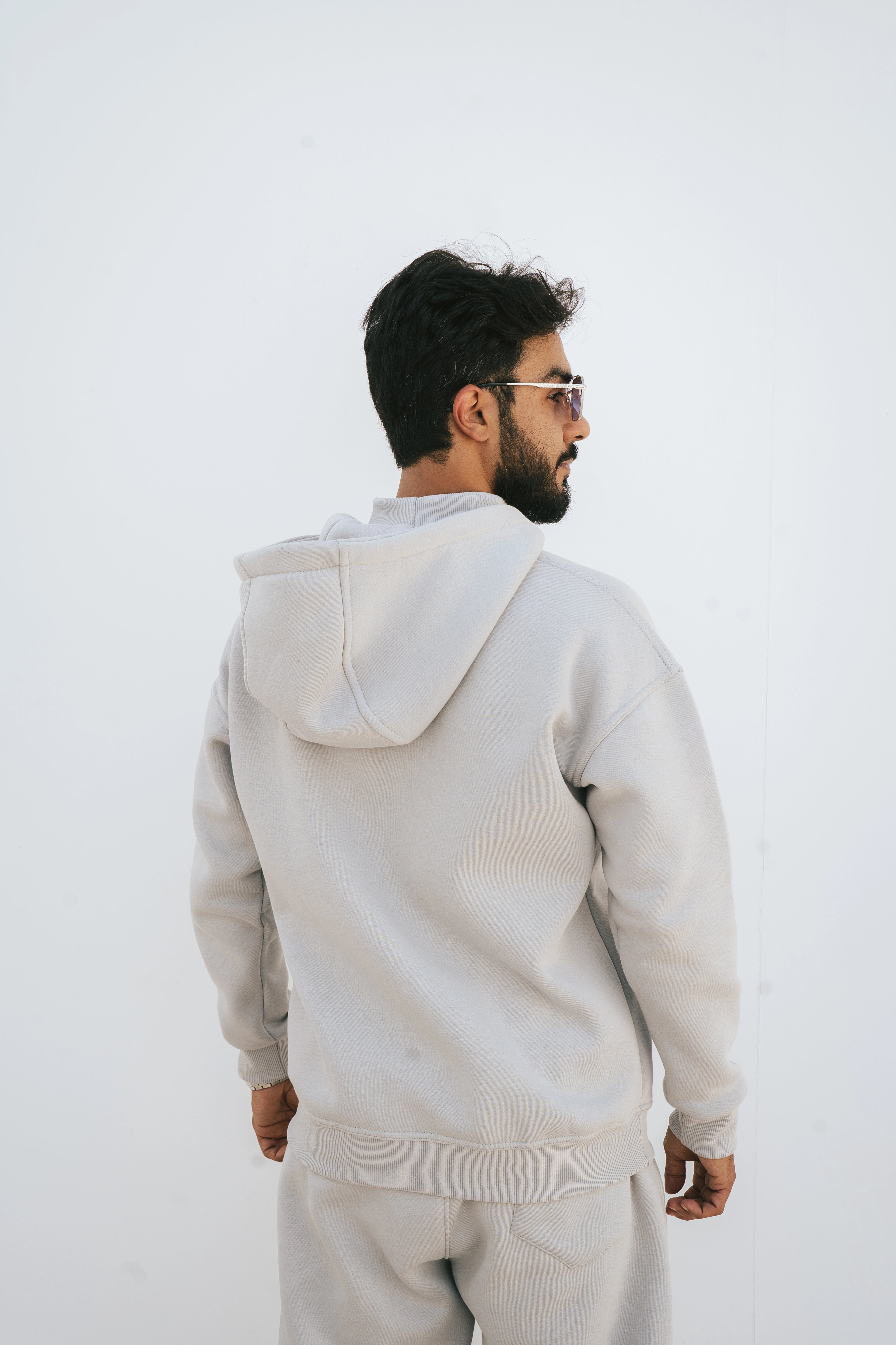 H-Neck Hoodie (Light Gray)