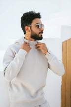 H-Neck Hoodie (Light Gray)