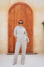 H-Neck Hoodie (Light Gray)