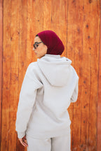 H-Neck Hoodie (Light Gray)