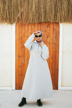 Hoodie Dress (Light Gray)