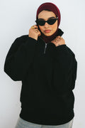 Half-Zip Sweatshirt (Black)