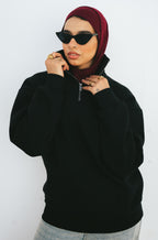 Half-Zip Sweatshirt (Black)