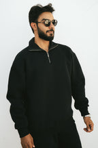 Half-Zip Sweatshirt (Black)