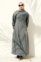 Hoodie Dress (Forest Green)