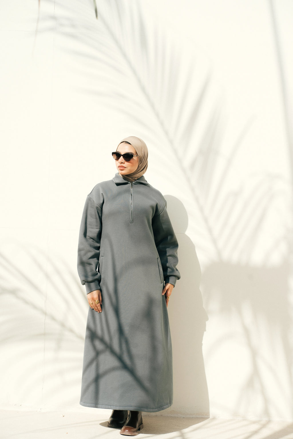 Hoodie Dress (Forest Green)