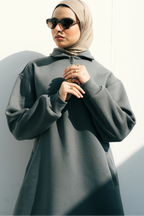 Hoodie Dress (Forest Green)