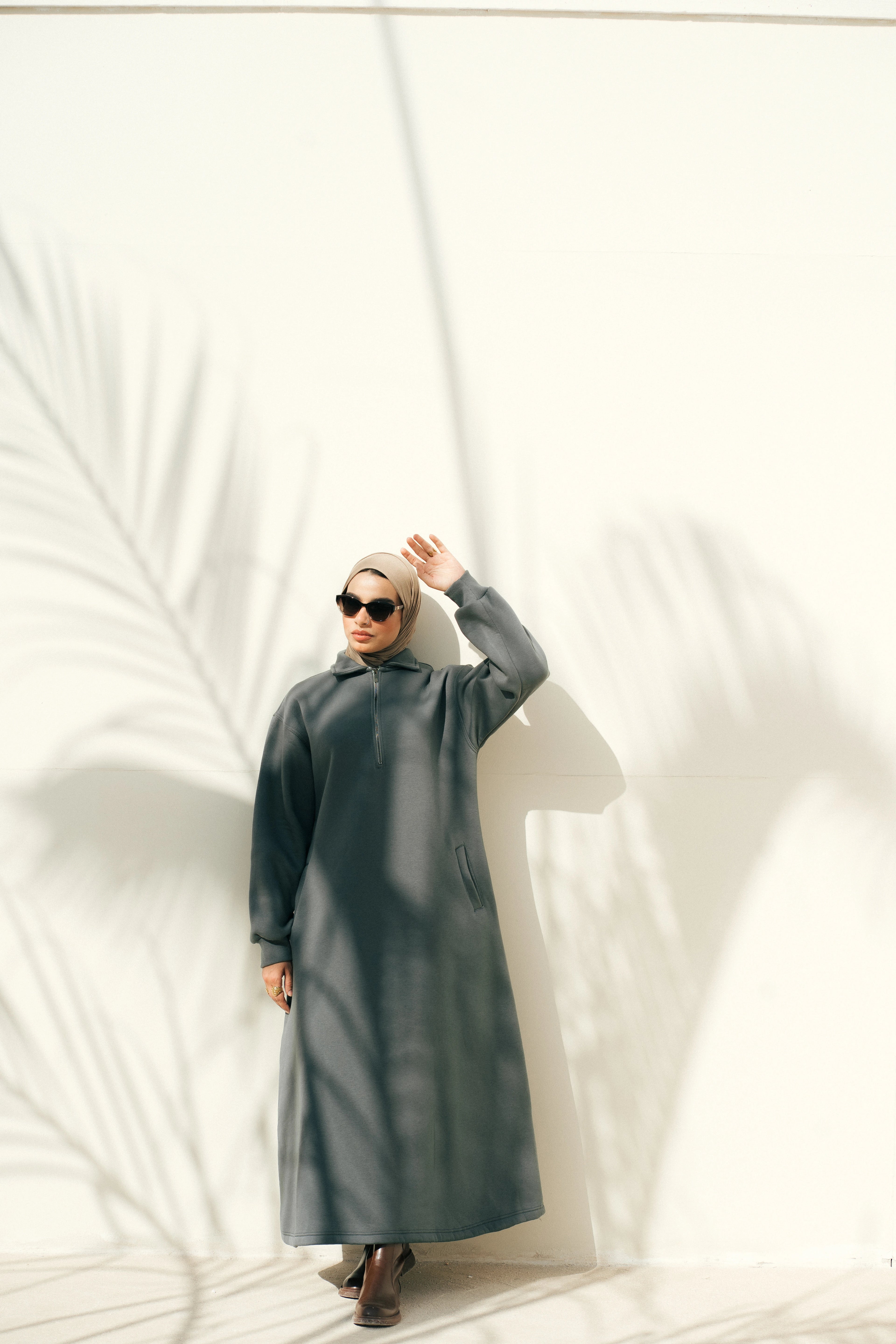 Hoodie Dress (Forest Green)