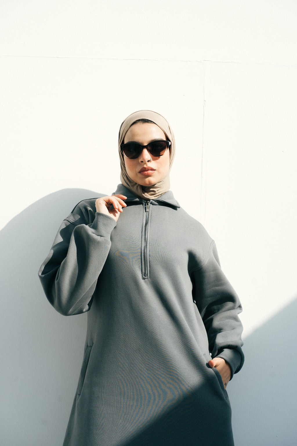 Hoodie Dress (Forest Green)