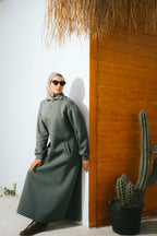 Hoodie Dress (Forest Green)