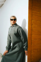 Hoodie Dress (Forest Green)