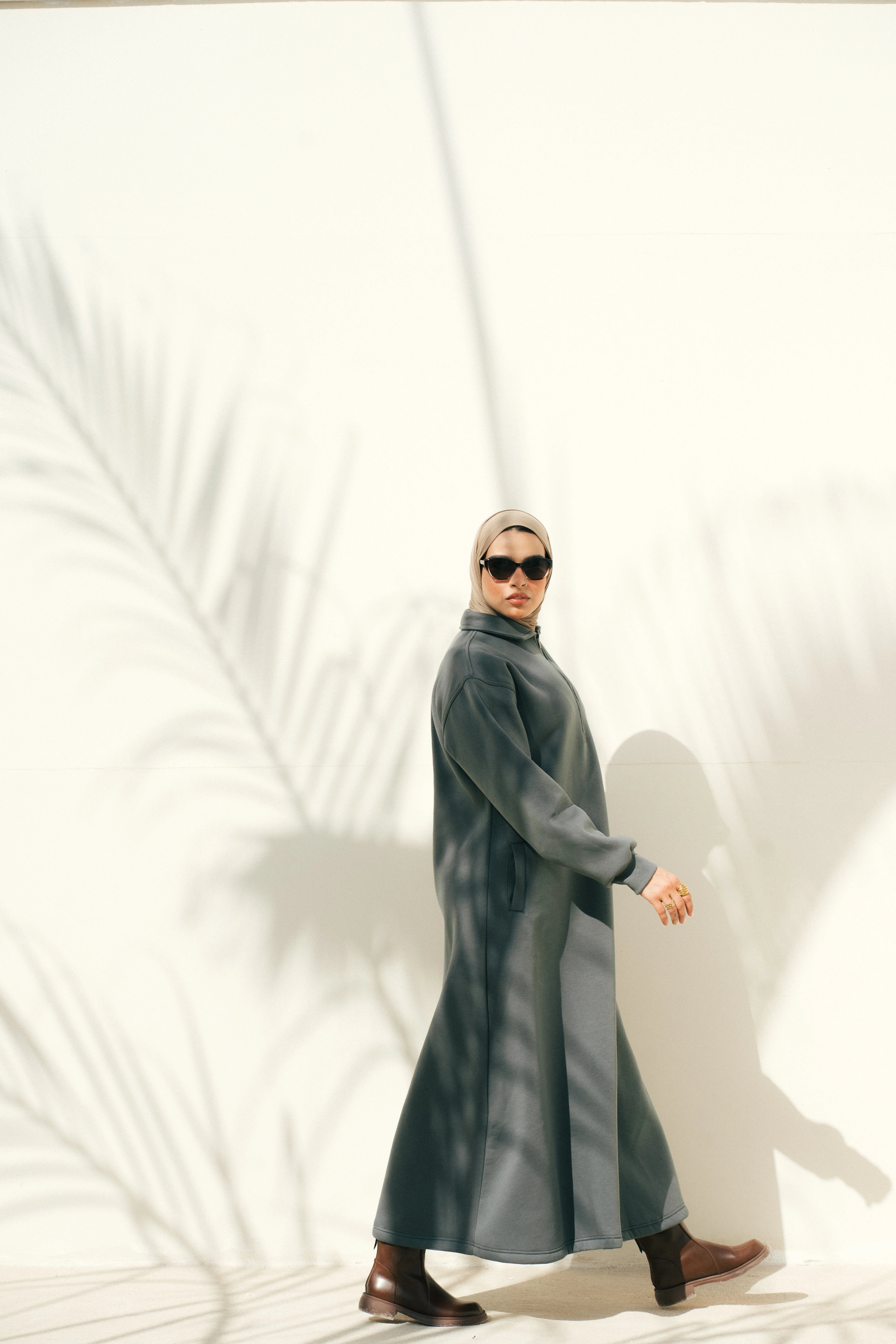 Hoodie Dress (Forest Green)