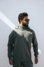 H-Neck Hoodie (Forest Green)