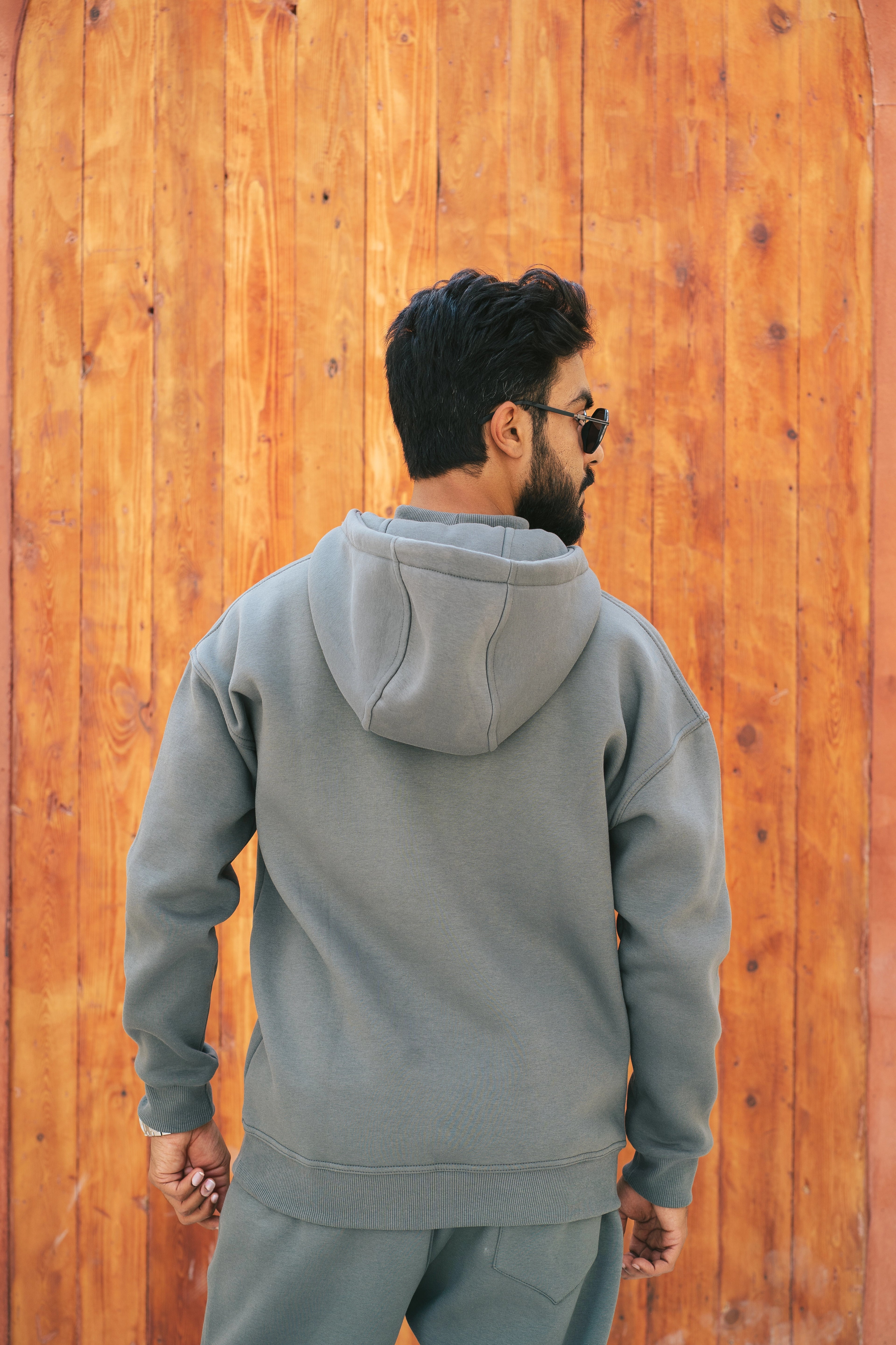 H-Neck Hoodie (Forest Green)