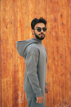 H-Neck Hoodie (Forest Green)