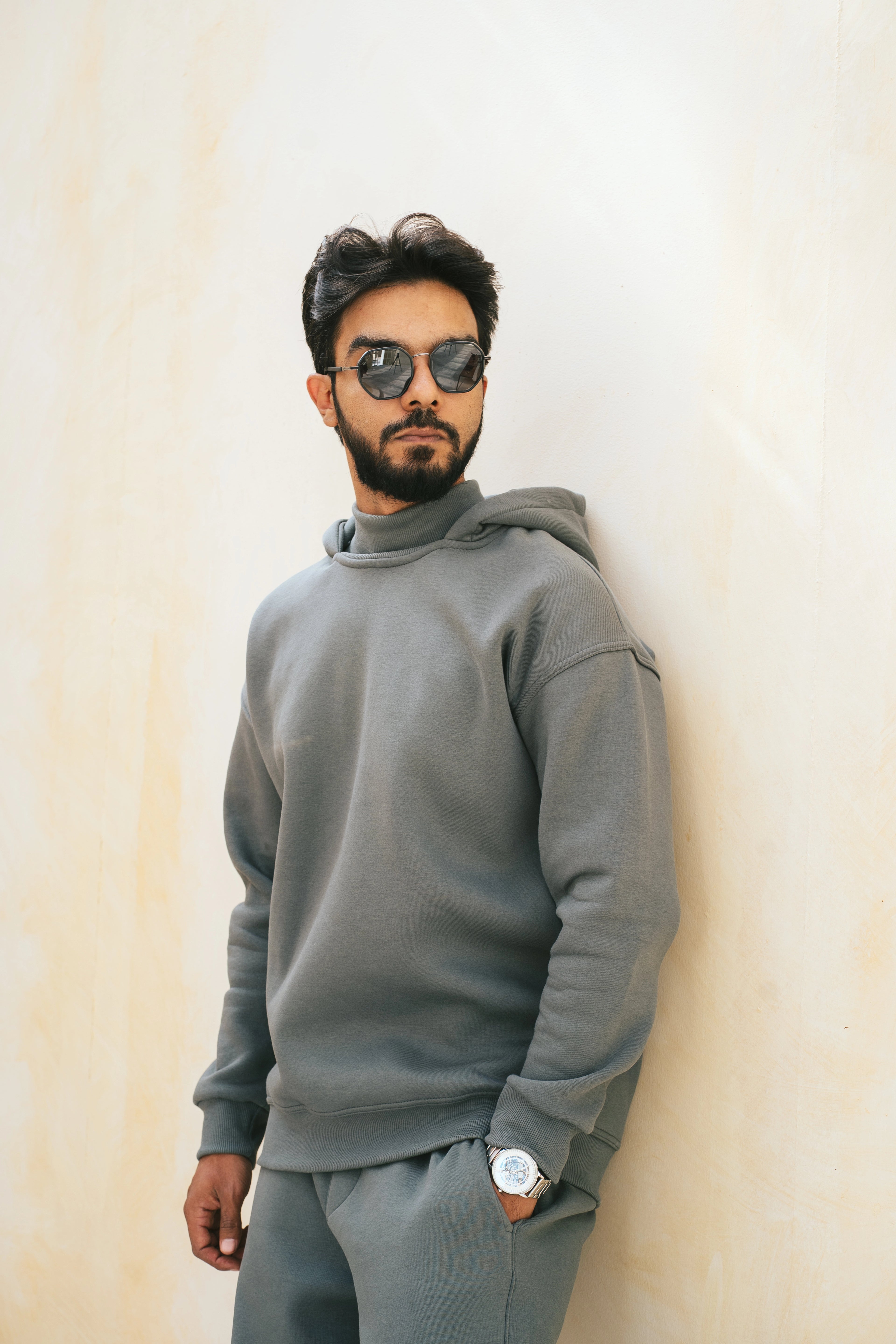 H-Neck Hoodie (Forest Green)